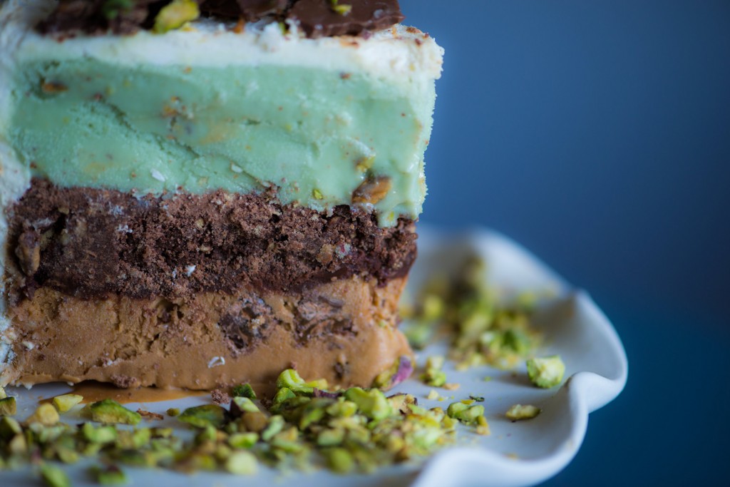 Pistachio Caramel Ice Cream Cake | Anecdotes and Apple Cores