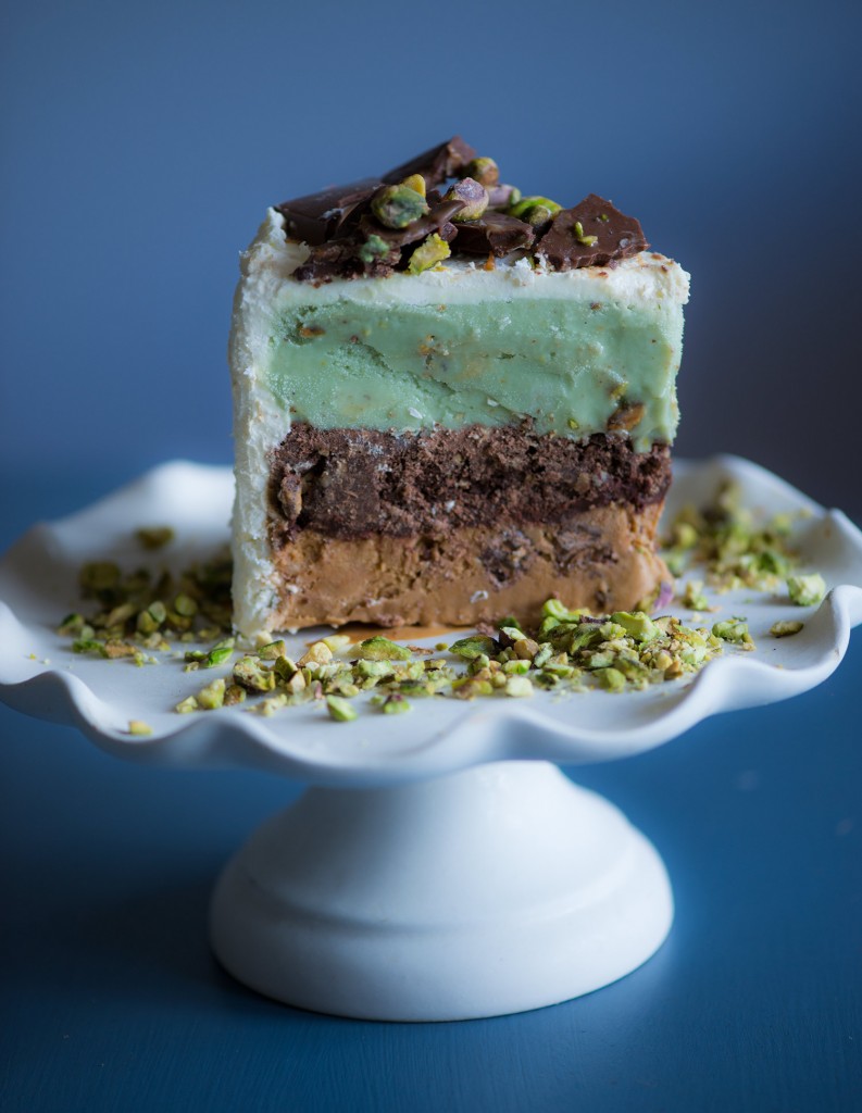 Pistachio Caramel Ice Cream Cake Anecdotes and Apple Cores