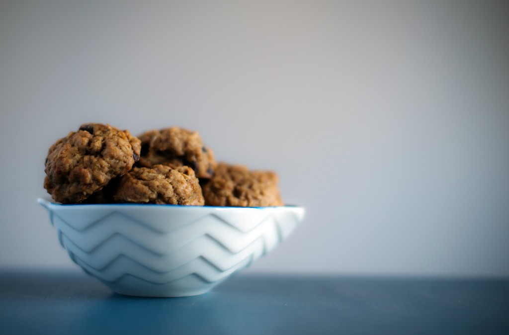 Pear and Dark Chocolate Oatmeal Cookies