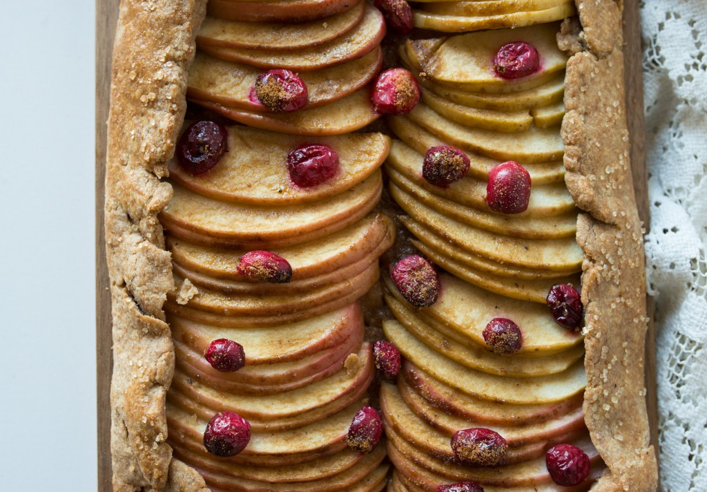 Apple Cranberry Slab Tart